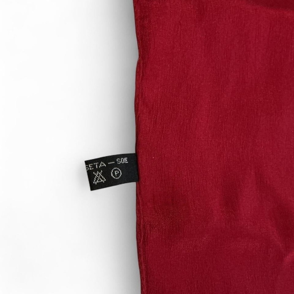 Unbranded Silk Scarf OS‎ Red Excellent Floral Embroidered Evening Shawl Wrap - Picture 4 of 8